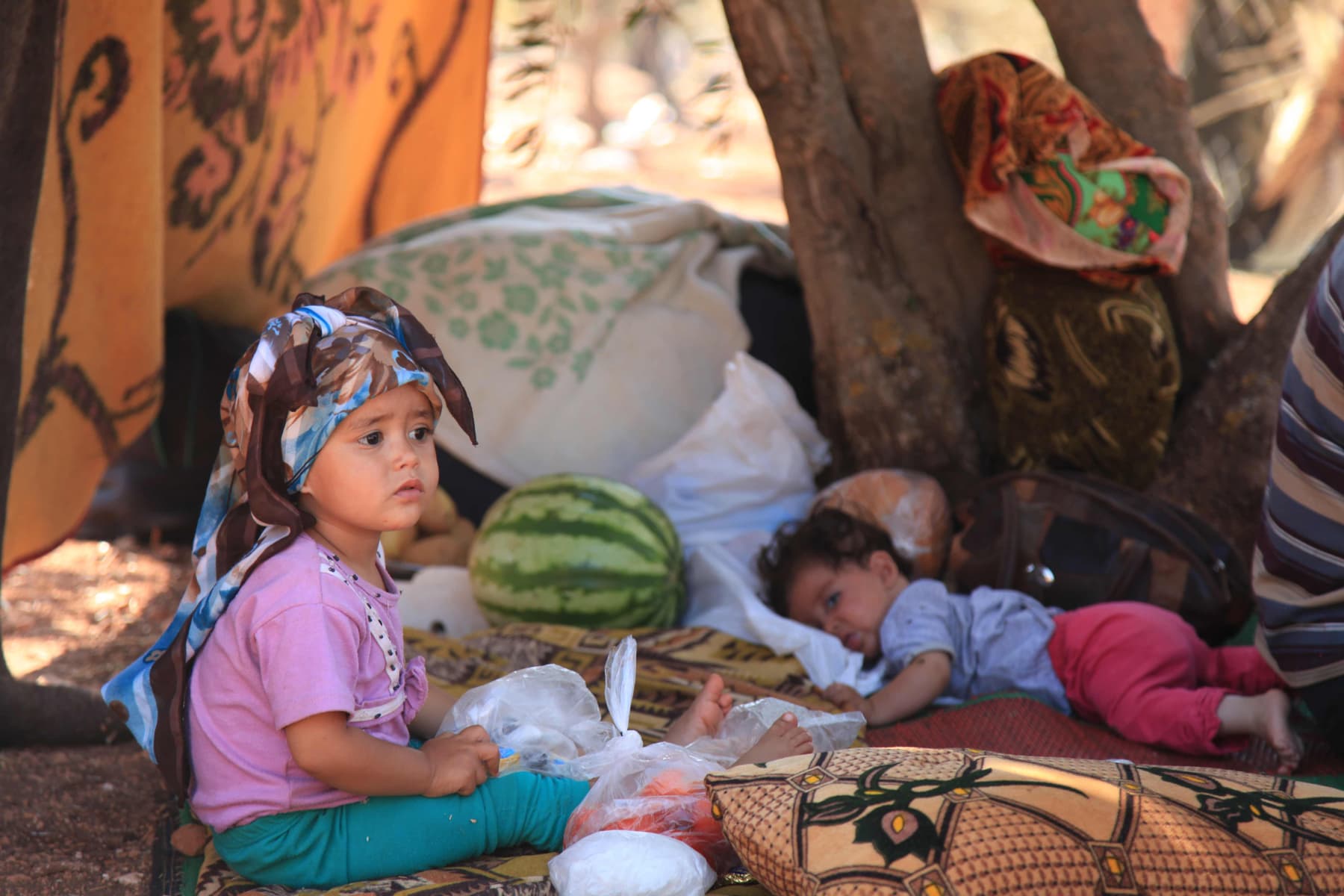 Islamic Relief food distributions in refugee camps. Syria, 2012.