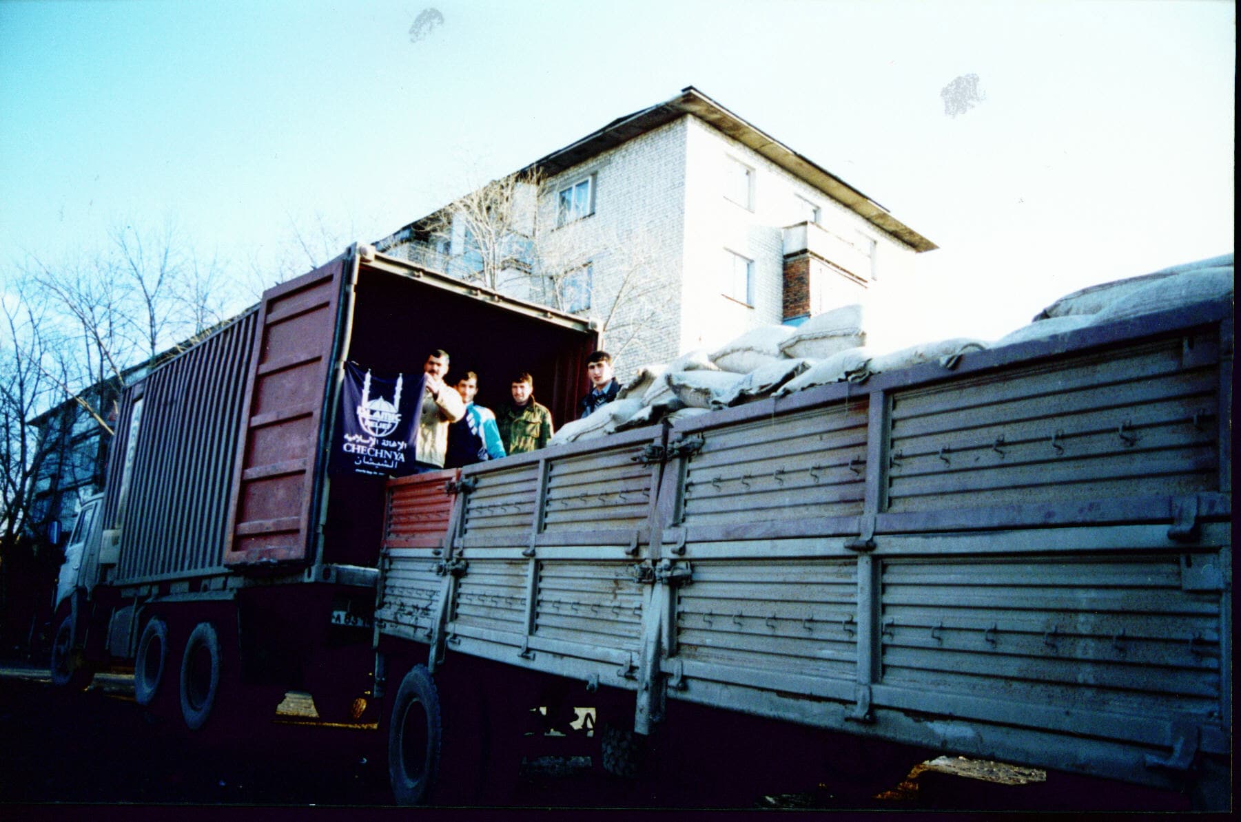 First convoy entering Chechnya delivering Islamic Relief aid. Chechnya, 2012